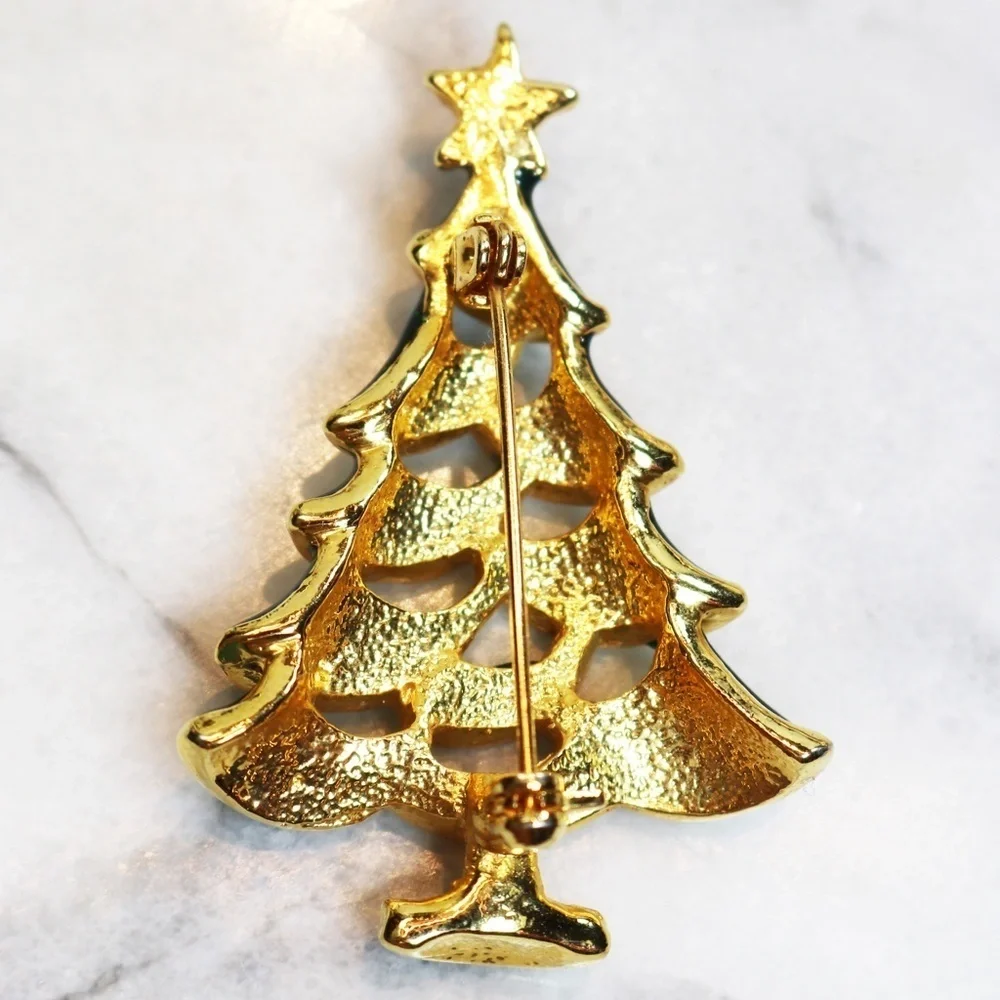 Brooch 🎄🎁 Elegant Minimalist Christmas Tree 🎄🎁 Excellent Gift Package Decor